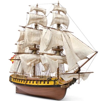 Scale wooden model 1/85 Frigate &quot;N.S. Mercedes&quot; OcCre 14007 детальное изображение Корабли Модели из дерева