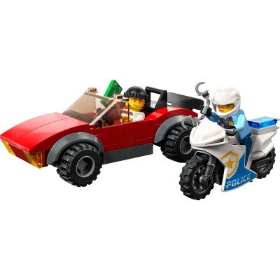 Конструктор LEGO City Переслідування автомобіля на поліцейському мотоциклі 60392 детальное изображение City Lego