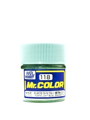 RLM78 Light Blue semigloss, Mr. Color solvent-based paint 10 ml. (RLM78 Голубой полуматовый) детальное изображение Нитрокраски Краски