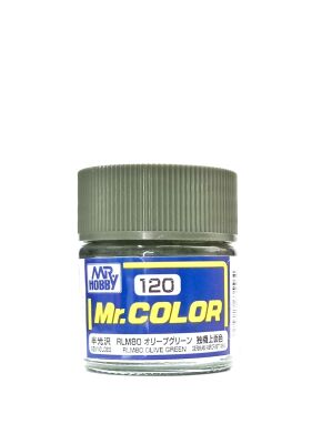 RLM80 Olive Green semigloss, Mr. Color solvent-based paint 10 ml. ( Оливковый Зелёный полуматоввый) детальное изображение Нитрокраски Краски