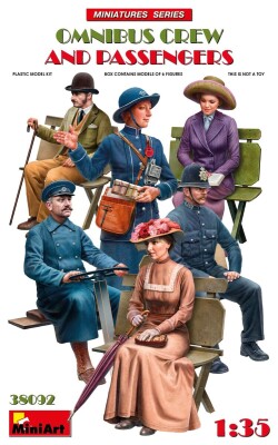 Збірна модель 1/35 Фігури Екіпаж та пасажири омнібусу MiniArt 38092 детальное изображение Фигуры 1/35 Фигуры