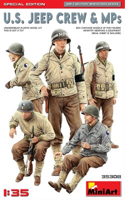 Збірна модель 1/35 Фігури Екіпаж джипа та військова поліція США (Special Edition) MiniArt 35308 детальное изображение Фигуры 1/35 Фигуры