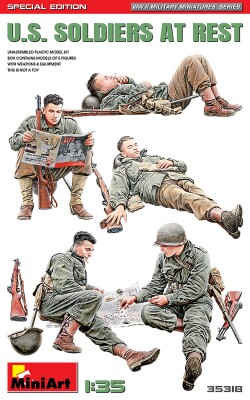 Scale model 1/35 Figures US Soldiers at rest (Special Edition) MiniArt 35318 детальное изображение Фигуры 1/35 Фигуры