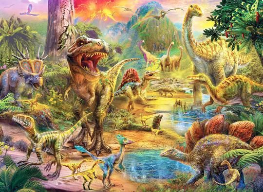 Puzzle Landscape Of Dinosaurs 500pcs детальное изображение 500 элементов Пазлы