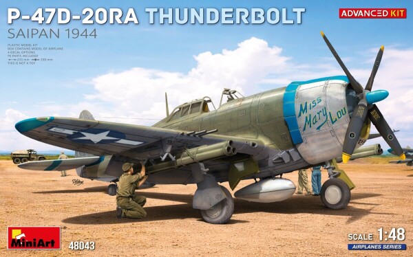 Збірна модель 1/48 Літак Republic P-47D-20RA Thunderbolt - Сайпан, 1944 рік. MiniArt 48043 детальное изображение Самолеты 1/48 Самолеты
