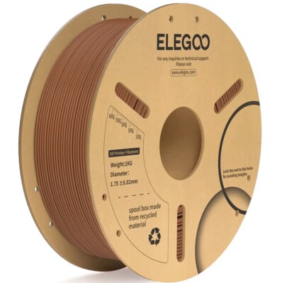 Пластик ELEGOO PLA+ Filament Ø1.75мм "Brown" (Коричневий) 1кг детальное изображение Филаменты 3D печать