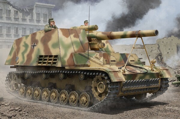 Збірна модель 1/16 Німецька самохідна гаубиця Hummel (пізня модель) Trumpeter 00953 детальное изображение Бронетехника 1/16 Бронетехника