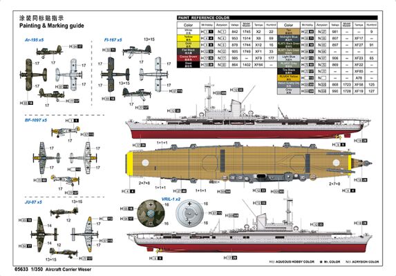 German aircraft carrier Weser детальное изображение Флот 1/350 Флот