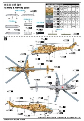 Збірна модель 1/48 Вертоліт Мі-24П Hind-F Trumpeter 05829 детальное изображение Вертолеты 1/48 Вертолеты