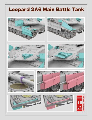 Збірна модель 1/35 Танк Leopard 2A6 RFM RM-5065 детальное изображение Бронетехника 1/35 Бронетехника