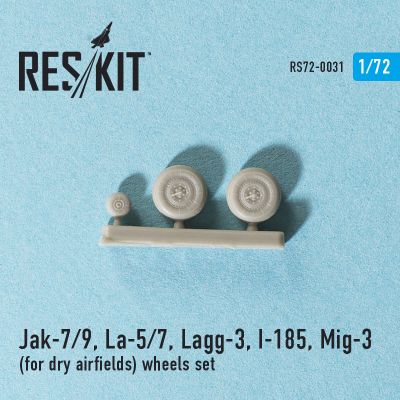 Jak-7/9, La-5/7, Lagg-3, I-185, Mig-3  (for dry airfields) wheels set (1/72) детальное изображение Смоляные колёса Афтермаркет