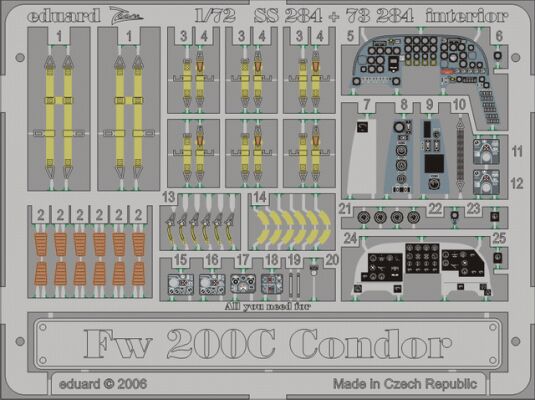 Fw 200C Condor interior 1/72 детальное изображение Фототравление Афтермаркет