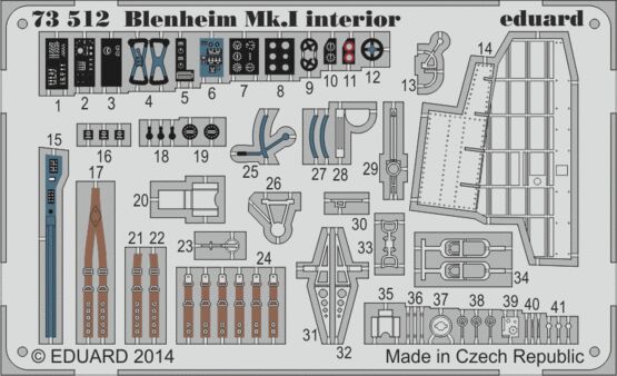 Blenheim Mk. I интерьер S. A. 1/72 детальное изображение Фототравление Афтермаркет