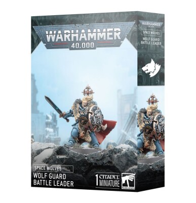 Игровой набор Warhammer 40000 - SPACE WOLVES - WOLF GUARD BATTLE LEADER детальное изображение Космические Волки Космические Десантники
