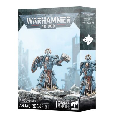 Игровой набор Warhammer 40000 - SPACE WOLVES - ARJAC ROCKFIST детальное изображение Космические Волки Космические Десантники