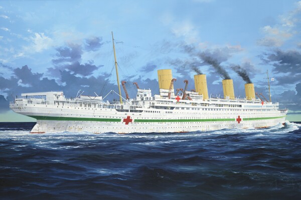 Scale model 1/200 Hospital ship Britannic Trumpeter 03721 детальное изображение Флот 1/200 Флот