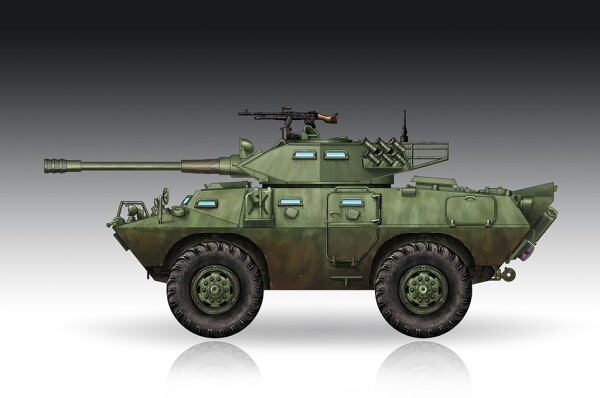 Збірна модель 1/72 Легка броньована машина LAV-150 з гарматою 90-мм Cockerell Trumpeter 07443 детальное изображение Бронетехника 1/72 Бронетехника