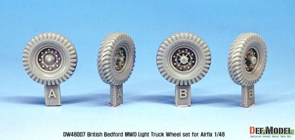 British Bedford MWD Light Truck Wheel set (for Airfix 1/48) детальное изображение Смоляные колёса Афтермаркет