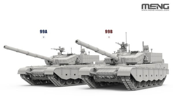 Збірна модель 1/72 Китайський основний бойовий танк ZTZ99A/B Meng 72-013 детальное изображение Бронетехника 1/72 Бронетехника