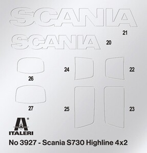 Scale model 1/24 tractor Scania S730 Highline 4x2 Italeri 3927 детальное изображение Грузовики / прицепы Гражданская техника