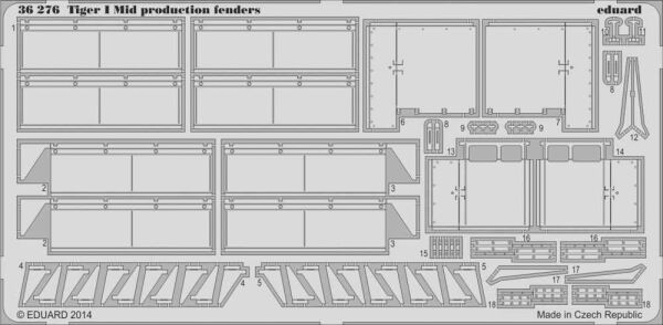 Tiger I Mid production fenders детальное изображение Фототравление Афтермаркет