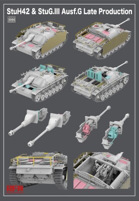 Збірна модель 1/35 САУ StuH 42 та StuG.III Ausf.G пізнього виробництва Rye Field Model RM-5086 детальное изображение Бронетехника 1/35 Бронетехника