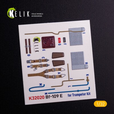 &gt;
  BF-109 E 3D interior decal for Tamiya
  1/32 kit, with parts printed on 3D
  printer KELIK K32020 детальное изображение 3D Декали Афтермаркет