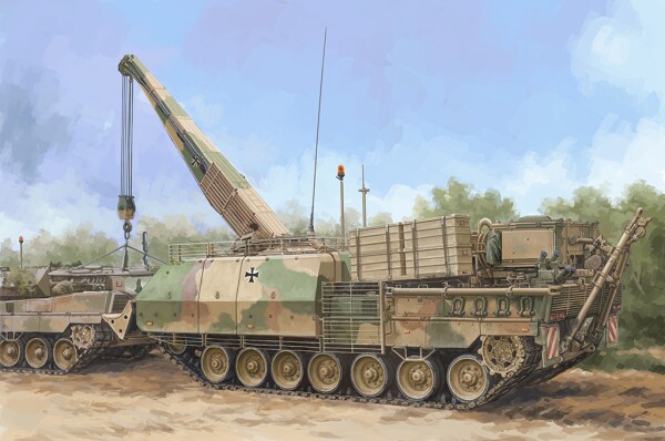 Сборная модель 1/35 БРЭМ Bergepanzer BPz3A1 'Buffalo' ARV ХоббиБосс 84566 детальное изображение Бронетехника 1/35 Бронетехника