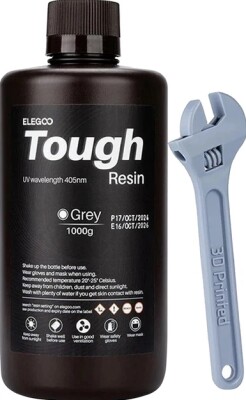 Фотополимерная смола ELEGOO Tough Resin "Grey" (Серая) 1кг детальное изображение Смола для 3D принтеров 3D печать