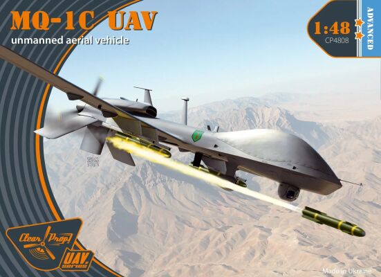 Сборная модель 1/48 американский БПЛА MQ-1C UAV Grey Eagle Clear Prop CP4808 детальное изображение БПЛА Авиация