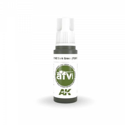 Акриловая краска DARK GREEN / Тёмно - зелёный (FS34102) – AFV АК-интерактив AK11342 детальное изображение AFV Series AK 3rd Generation