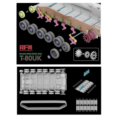 Збірна модель 1/35 Танк T-80UK RFM RM-5115 детальное изображение Бронетехника 1/35 Бронетехника