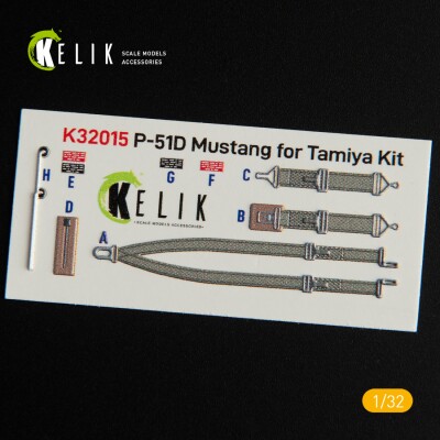 P-51D Mustang 3D interior decal for Tamiya 1/32 KELIK K32015 детальное изображение 3D Декали Афтермаркет