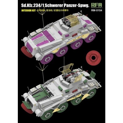 Збірна модель 1/35 Важка розвідувальна броньована машина Sd.Kfz. 234/1 (з інтер'єром) РФМ RM-5154 детальное изображение Автомобили 1/35 Автомобили
