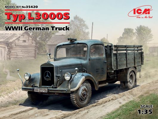 Немецкий грузовой автомобиль Typ L3000S, 2 МВ детальное изображение Автомобили 1/35 Автомобили