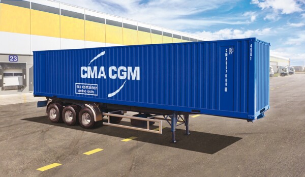 Scale model 1/24 Container trailer 40 feet Italeri 3951 детальное изображение Грузовики / прицепы Гражданская техника