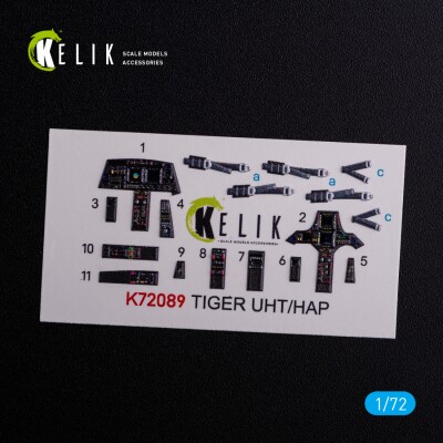 Eurocopter Tiger UHT/HAP 3D decal interior for Revell model 1/72 KELIK K72089 детальное изображение 3D Декали Афтермаркет