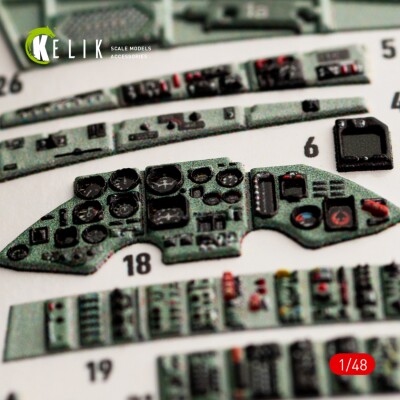 SU-27UB Flanker декаль інтер'єр для комплекту GWH 1/48 KELIK K48052 детальное изображение 3D Декали Афтермаркет