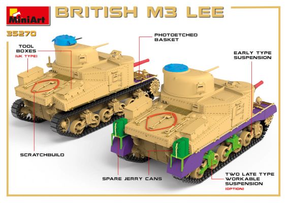 BRITISH M3 LEE детальное изображение Бронетехника 1/35 Бронетехника
