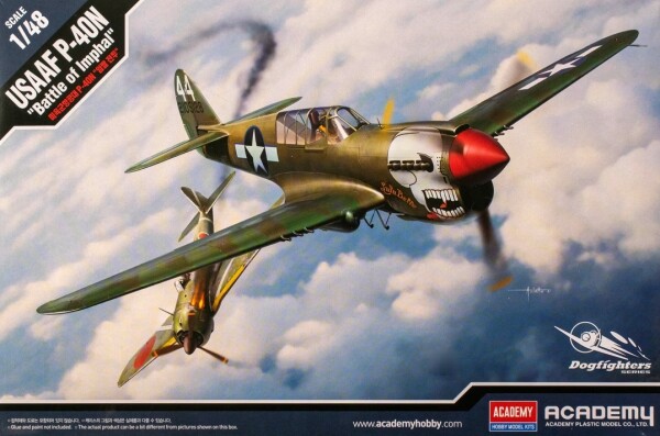 Сборная модель 1/48 Самолет P-40N &quot;Битва при Импхале&quot; Академия 12341 детальное изображение Самолеты 1/48 Самолеты