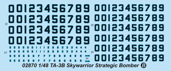 Сборная модель 1/48 Стратегический бомбардировщик TA-3B Skywarrior Трумпетер 02870 детальное изображение Самолеты 1/48 Самолеты