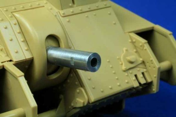 Металевий ствол 75мм+47мм+7,5мм для танка Char B1 bis в масштабі 1/35 детальное изображение Металлические стволы Афтермаркет