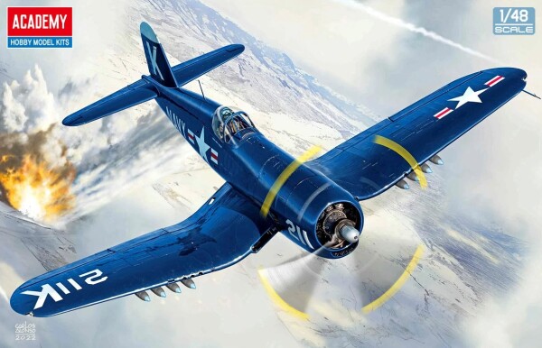 Збірна модель 1/48 Літак Vought F4U-4 Corsair (Битва у Чосинського водосховища) Academy 12353 детальное изображение Самолеты 1/48 Самолеты