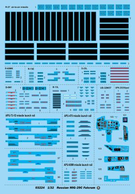Збірна модель 1/32 Винищувач МіГ-29С «Опора» Trumpeter 03224 детальное изображение Самолеты 1/32 Самолеты