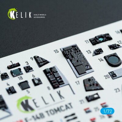 Grumman F-14 B Tomcat 3D декаль інтер'єр для комплекту HobbyBoss 1/72 KELIK K72218 детальное изображение 3D Декали Афтермаркет