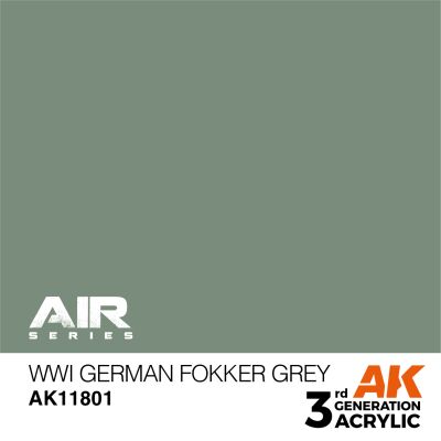 Acrylic paint WWI German Fokker Gray AIR AK-interactive AK11801 детальное изображение AIR Series AK 3rd Generation