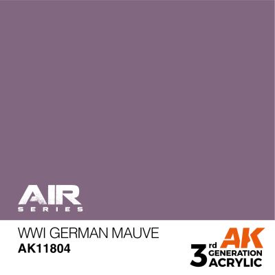Акриловая краска WWI German Mauve / Немецкий лиловый WWI AIR АК-интерактив AK11804 детальное изображение AIR Series AK 3rd Generation
