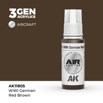 Акриловая краска WWI German Red Brown / Немецкий красно-коричневый WWI AIR АК-интерактив AK11805 детальное изображение AIR Series AK 3rd Generation