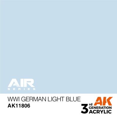 Акриловая краска WWI German Light Blue / Немецкий светло-синий WWI AIR АК-интерактив AK11806 детальное изображение AIR Series AK 3rd Generation