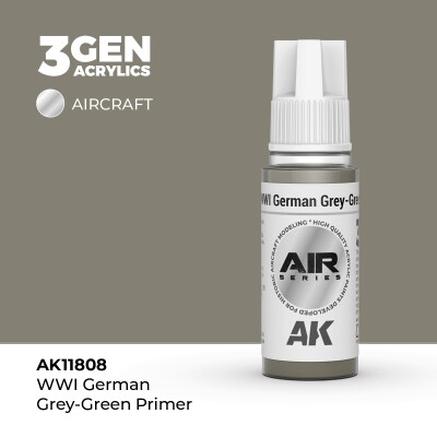 Акрилова фарба WWI German Grey-Green Primer / Німецька сіро-зелена база WWI АК-interactive AK11808 детальное изображение AIR Series AK 3rd Generation